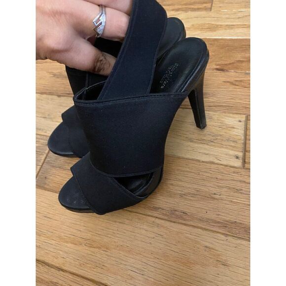 Simply Vera Vera Wang women's Black Open Toe Slingback Heels size 6 - Picture 5 of 10
